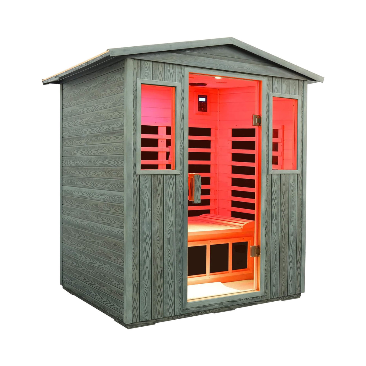 Thermora Nivea 3-Person Full-Spectrum Low EMF Carbonized Composite Infrared Sauna Room With Bluetooth Speakers