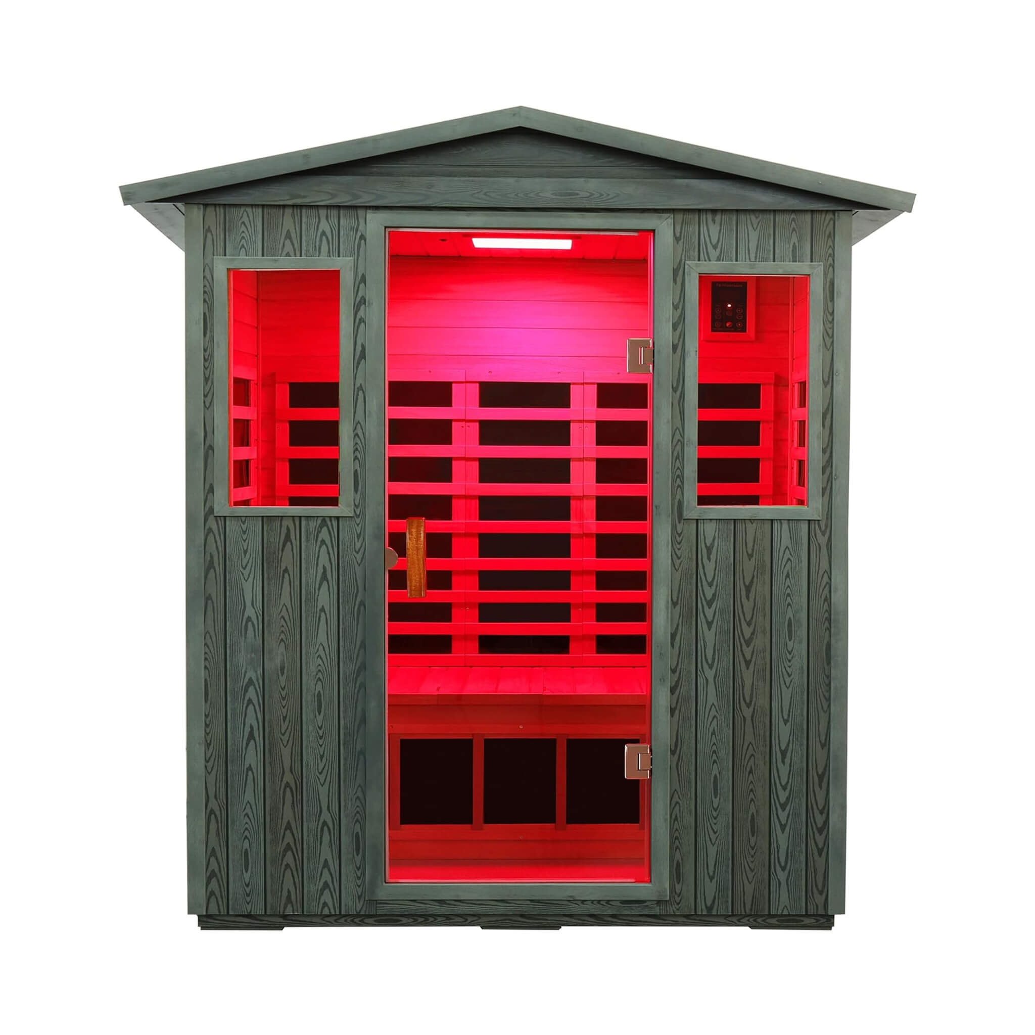 Thermora Nivea 3-Person Full-Spectrum Low EMF Carbonized Composite Infrared Sauna Room With Bluetooth Speakers