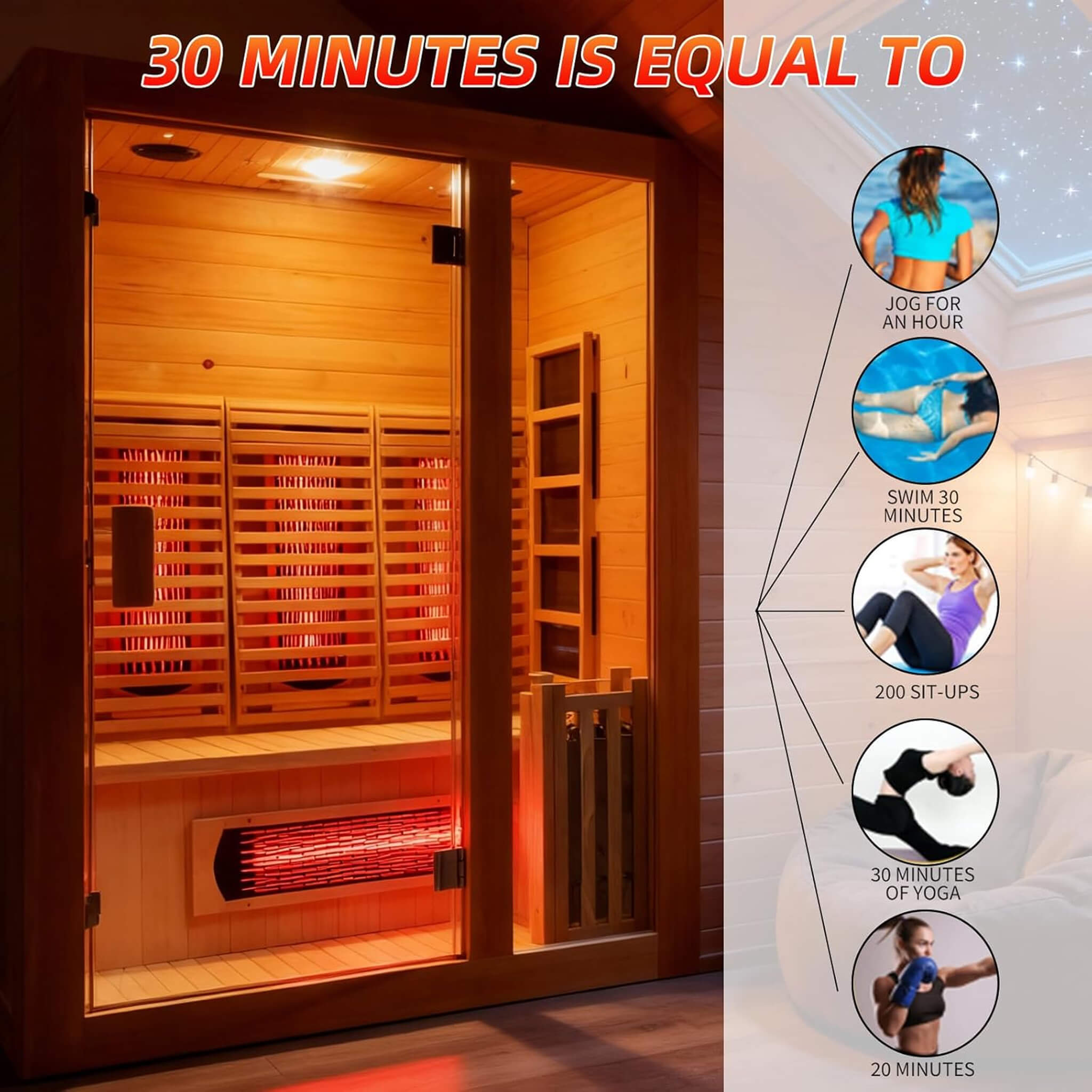 Rövia Luma 2-Person Indoor Hybrid Sauna Room With Infrared And 3.5KW Steam Heater [Made-To-Order]