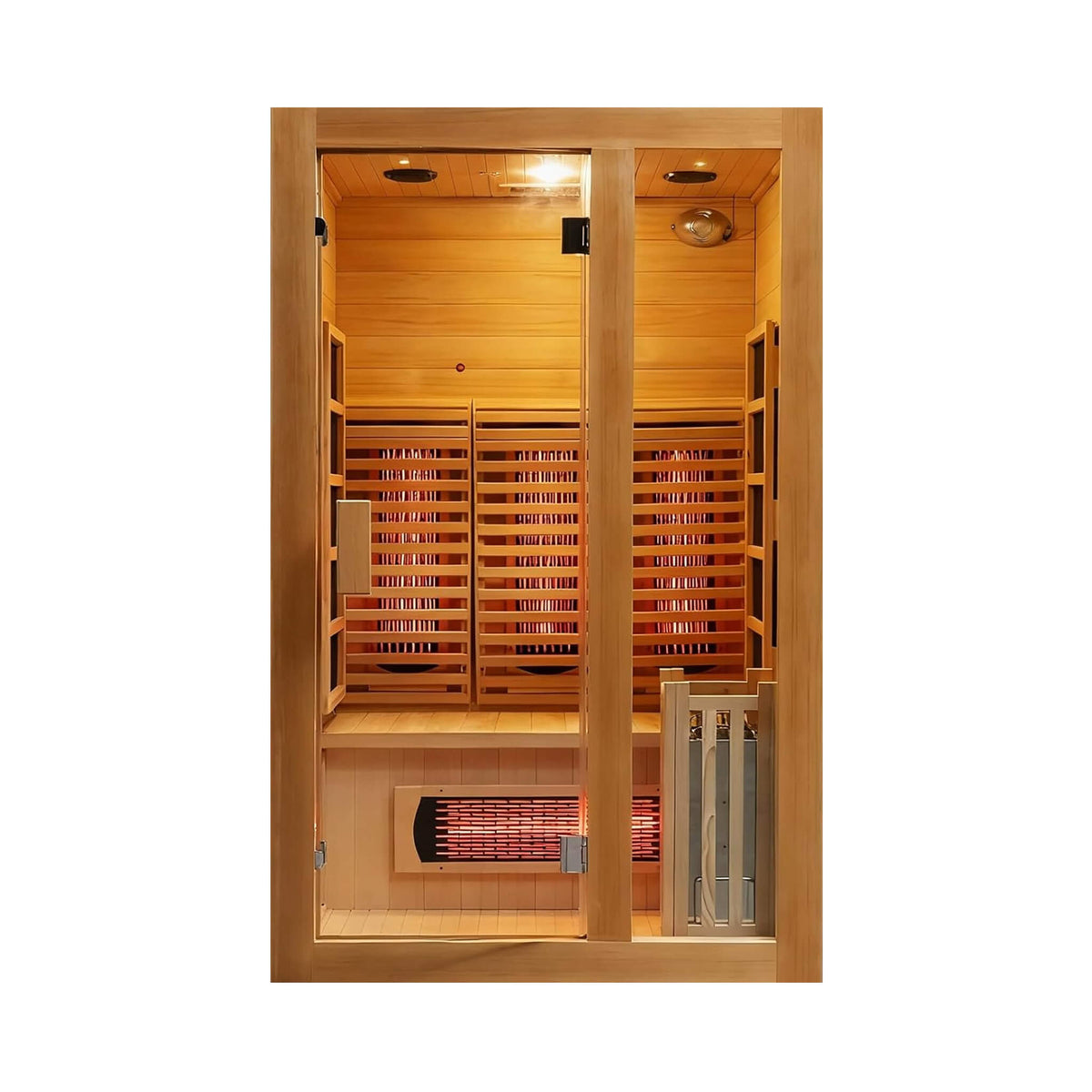 Rövia Luma 2-Person Indoor Hybrid Sauna Room With Infrared And 3.5KW Steam Heater [Made-To-Order]
