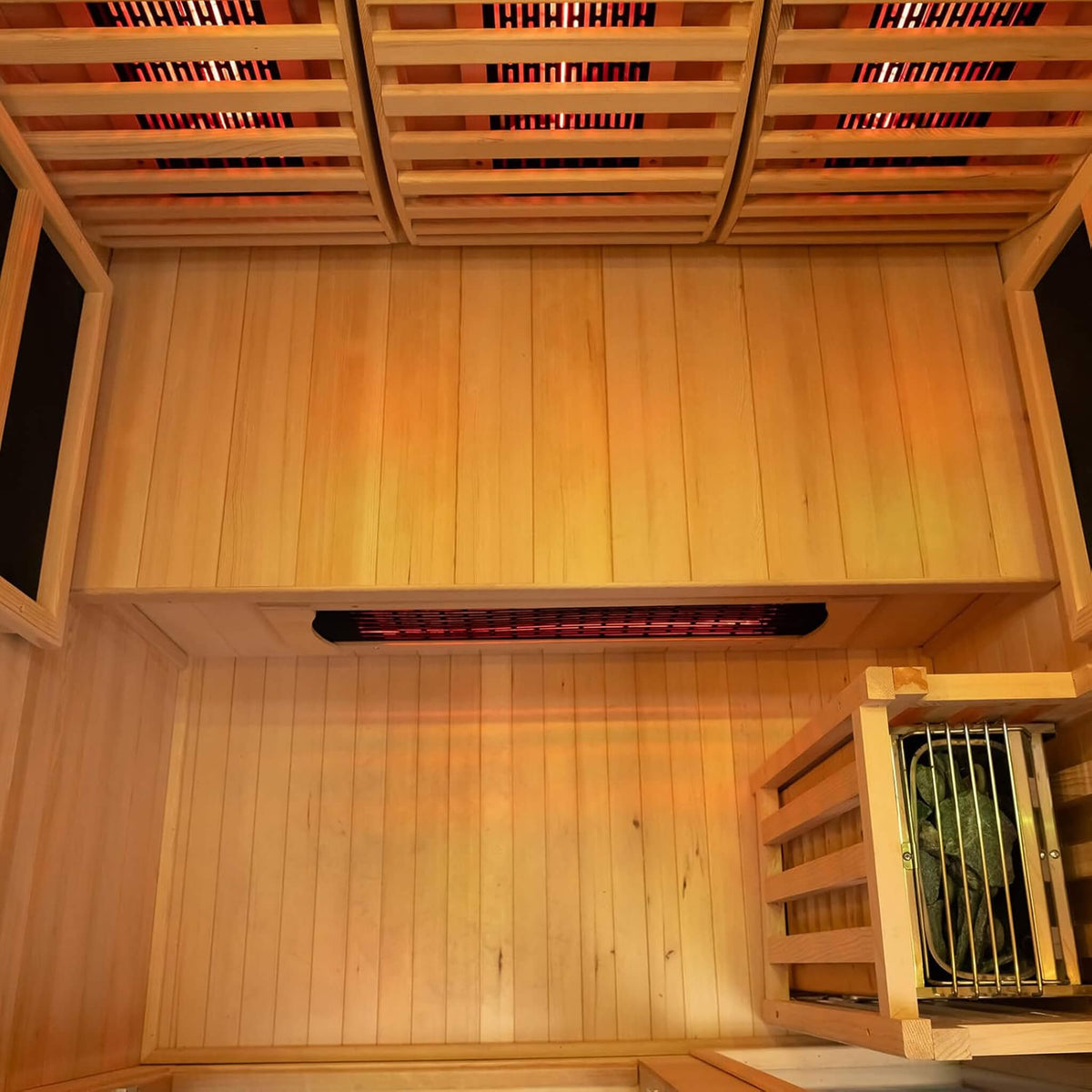 Rövia Luma 2-Person Indoor Hybrid Sauna Room With Infrared And 3.5KW Steam Heater [Made-To-Order]