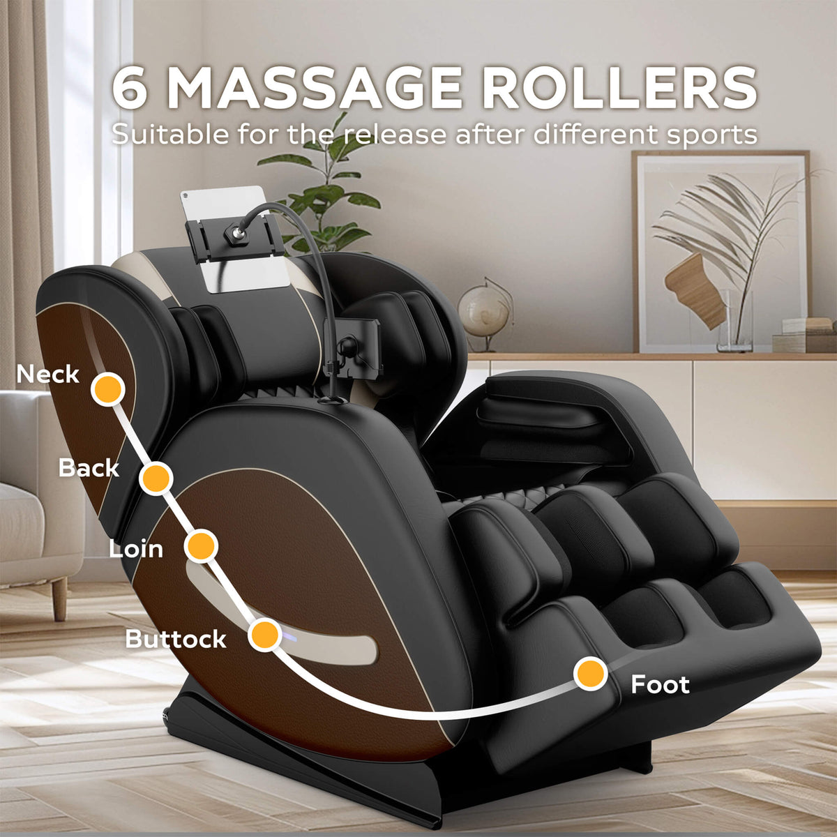 Airvana Sovereign Zero-Gravity Massage Chair With Six Massage Rollers - photo 2